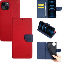 Sonique Trend Wallet Red / Navy Blue (iPhone 14 Plus)