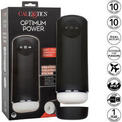 CalExotics Optimum Power Vibrating & Thrusting Stroker Pocket Anal Αυνανιστήρι με Δόνηση Black