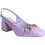 Smart Cronos Γόβες Slingback Δερμάτινες με Χοντρό Χαμηλό Τακούνι Λιλά 7622-3914