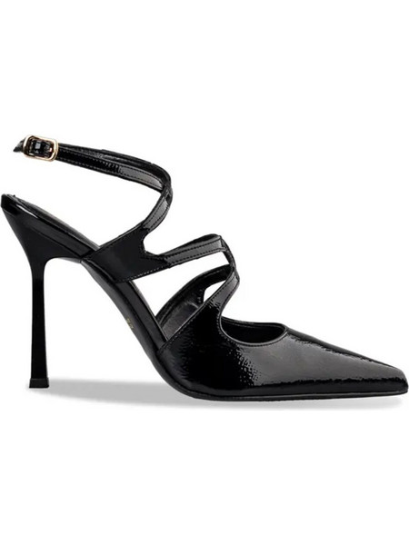 Envie Shoes Γόβες Λουστρίνι με Λεπτό Ψηλό Τακούνι & Λουράκι Μαύρες E02-20877-34