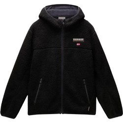 Napapijri Ανδρική Ζακέτα Fleece με Κουκούλα και Φερμουάρ Μαύρη NP0A4IA8-041