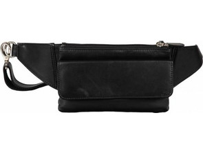 DomLeathers Τσαντάκι Μέσης Δερμάτινο Μαύρο DL787