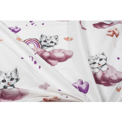 Dimcol Kitten 561 Πάνα Αγκαλιάς Χασέ Μωβ 80x80cm