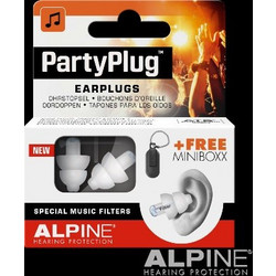 Alpine PartyPlug Ωτοασπίδες 2τμχ Διαφανείς + Miniboxx