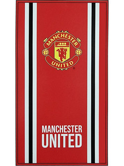 Manchester United Core Stripe Πετσέτα Θαλάσσης Κόκκινη 70x140cm