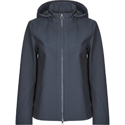 Geox Γυναικείο Μπουφάν Softshell Μακρύ Αδιάβροχο Ανθρακί W5522JT3224F1624