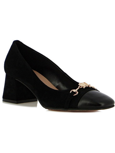 Guy Laroche Γόβες Suede με Χοντρό Χαμηλό Τακούνι Μαύρες 59480