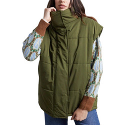 24colours Αμάνικο Γυναικείο Μπουφάν Puffer Μακρύ Χακί 90471