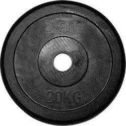 X-Fit Δίσκος Ολυμπιακού Τύπου Πλαστικοποιημένος 20kg Φ50mm