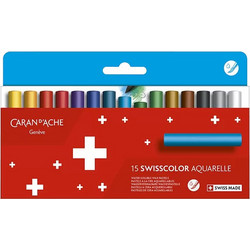 Caran d'Ache Swisscolor Aquarelle Κηρομπογιές Σετ 15τμχ