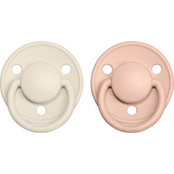 BIBS de Lux Πιπίλες Σιλικόνης 6m+ Ivory Blush 2τμχ
