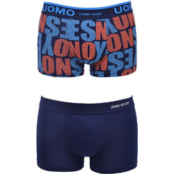 Uomo Ανδρικά Μποξεράκια Σετ 2Pack Navy Μπλε BO299-BG