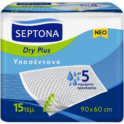 Septona Dry Plus Υποσέντονα Ακράτειας 5 Στρωμάτων 60x90cm 15τμχ