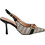 Elenross Γόβες Slingback με Λεπτό Ψηλό Τακούνι Μαύρες Εκρού GS09750W-BLA