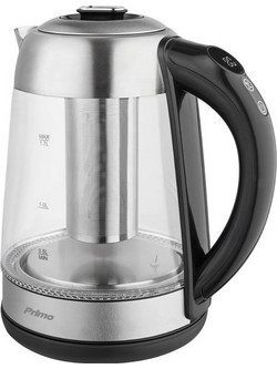 Primo PRCK-40497 Γυάλινος Βραστήρας 1.7lt 2200W με Ρύθμιση Θερμοκρασίας
