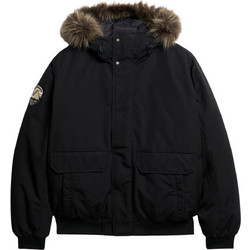 Superdry Ovin Everest Faux Fur Ανδρικό Μπουφάν Χειμωνιάτικο Bomber Μαύρο M5011930A-12A