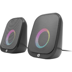 HP DHS-2113 Ασύρματα Ηχεία Υπολογιστή 2.0 6W με Bluetooth & RGB Φωτισμό Μαύρα