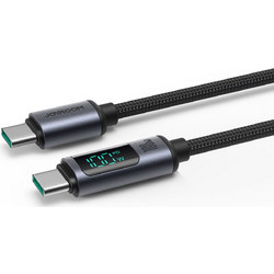 Joyroom Prism Series A16 Braided LED USB-C to USB-C 100W 1.2m Black S-CC100A16