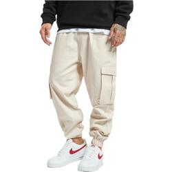 Def Ανδρικό Παντελόνι Cargo Joggers Κανονική Εφαρμογή Λευκό DFCP034-00003