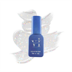 Mixcoco Shine Flake Top Coat Ημιμόνιμο Βερνίκι Νυχιών 15ml