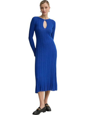 Pepe Jeans Natasha Midi Βραδινό Φόρεμα Πλεκτό Royal Blue PL953642-550