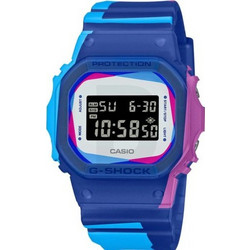 Casio G-Shock Ψηφιακό Ανδρικό Ρολόι Χρονογράφος με Μπλε Καουτσούκ Λουράκι DWE-5600PR-2ER
