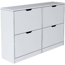 Hanah Home Παπουτσοθήκη Μοριοσανίδας Duru Λευκή M120.5xΠ30xY79.2cm 350MWD1204
