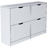 Hanah Home Παπουτσοθήκη Μοριοσανίδας Duru Λευκή M120.5xΠ30xY79.2cm 350MWD1204