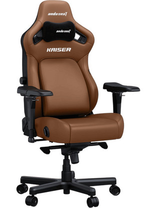 Anda Seat Kaiser 4 Large Καρέκλα Gaming Δερματίνης με Ρυθμιζόμενα Μπράτσα Καφέ AD12YDDC-L-20-K-PVC