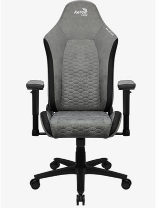 Aerocool Crown AeroSuede Καρέκλα Gaming Υφασμάτινη με Ρυθμιζόμενα Μπράτσα Stone Grey