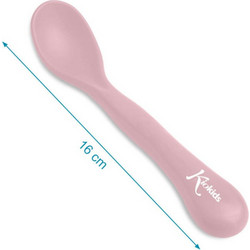 Kiokids Βρεφικό Κουτάλι Σιλικόνης 6m+ Ροζ 3585