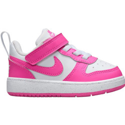 Nike Court Borough Παιδικά Sneakers Λευκά Φούξια DV5458-123