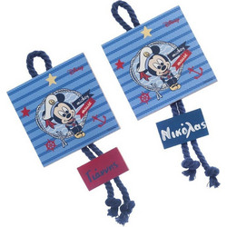 Parisis Μπομπονιέρα Βάπτισης Καδράκι Mickey Mouse Ναυτικό από Ξύλο ΝΑ272