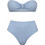 Rock Club Bikini Set Strapless Ψηλόμεσο Γαλάζιο BP-5003