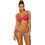 Marko Kayla Bikini Set με Ενίσχυση Κόκκινο Μαύρο M-810