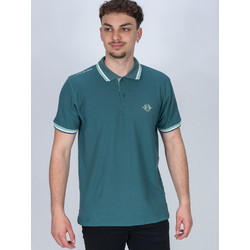 Double Pique Ανδρική Μπλούζα Polo Κοντομάνικη Πετρόλ PS-3043