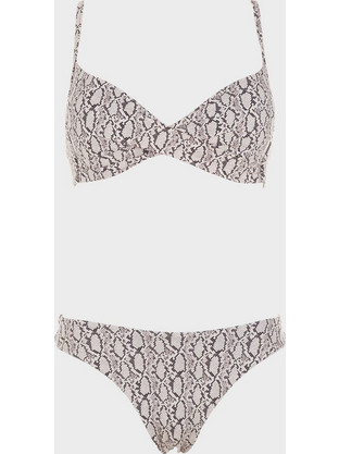 Gsecret Bikini Set Animal Print Μπεζ M6105-33144