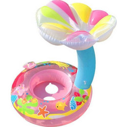 Βρεφικό Σωσίβιο Swimtrainer 65cm με Σκίαστρο για 3+ Ετών Πολύχρωμο 10614