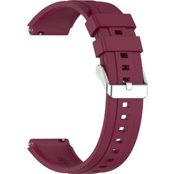Techsuit Watchband W075 Λουράκι Σιλικόνης Bordeaux (Universal 18mm)