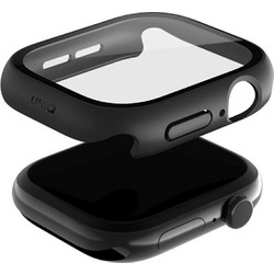 Uniq Nautic Πλαστική Θήκη Tempered Glass για Apple Watch 10 42mm Μαύρη