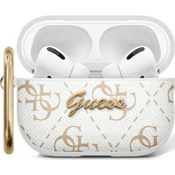 Guess Hook Θήκη από Δερματίνη με Γάντζο για Apple AirPods Pro 2 Λευκή