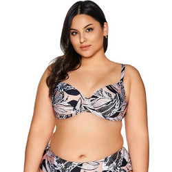 Ava Bikini Top Μαύρο Ροζ SK221