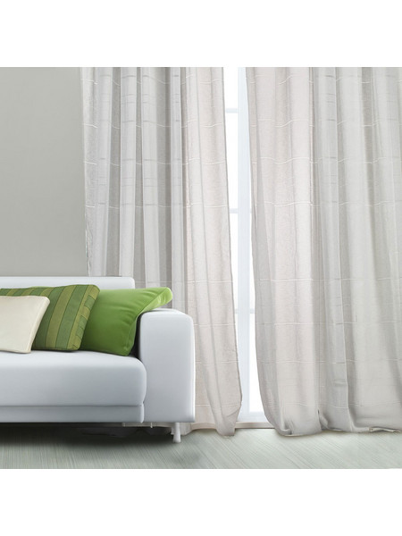 WhiteEgg Κουρτίνα Παραθύρου με Τρουκς 270x280 K0180-7 Ivory