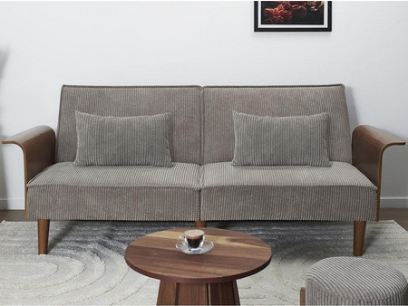 Home Deco Scott Τριθέσιος Καναπές Κρεβάτι Γκρι 205x90x83cm HD0385