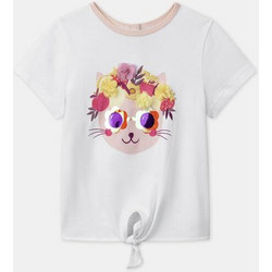 Sergent Major Παιδικό T-Shirt Κοντομάνικο Λευκό Ροζ 25E2PFK1TMC