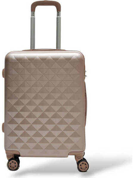 Playbags Collection PS067C Βαλίτσα Καμπίνας 55x40x20cm με 4 Ρόδες Ροζ Χρυσή