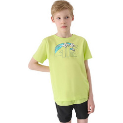 4F Παιδικό T-Shirt Κοντομάνικο Κίτρινο 4FJWSS25TTSHM1917-45S