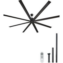 Vevor WDDS96INCHLYEHDBVV7 Ανεμιστήρας Οροφής 244cm 54W με Τηλεχειριστήριο Μαύρος