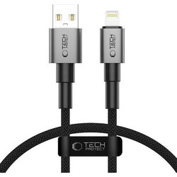 Tech-Protect Ultraboost Dna Braided USB-A to Lightning Cable 12W 0.25m Grey 5906302361731