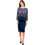 Passager Μίντι Φούστα Υφασμάτινη Ψηλόμεση Pencil Navy Μπλε 39018